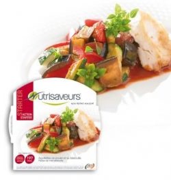 Aiguillettes de poulet et sa ratatouille : plats préparés protéinés